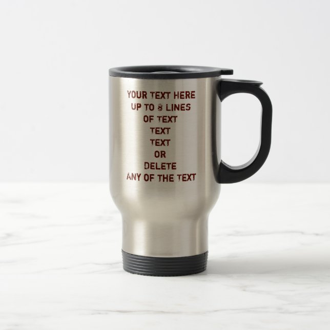 Mugs de Voyage Personnalisés Commande minimale ine (Droit)