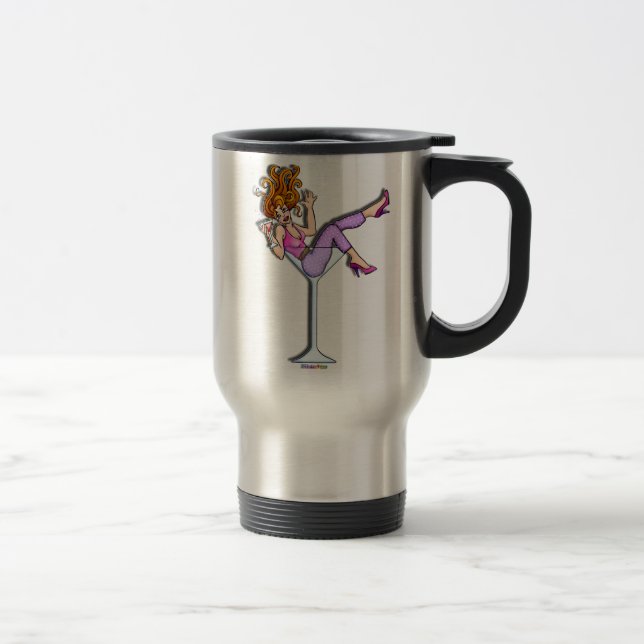 Mugs de voyage, tasses - Fille dans un Martini, Li (Droit)