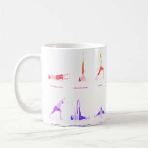 Mugs de yoga personnalisés avec des postures pour 