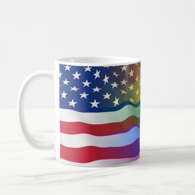 Mugs - Drapeau américain LGBT Drapeau (Gauche)