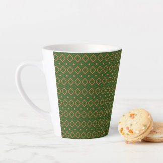 Mugs en latte et en or et vert