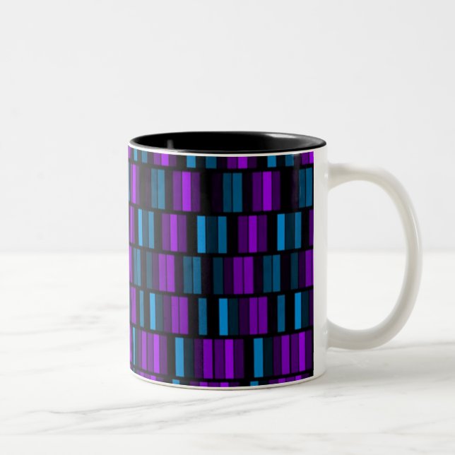 Mugs en mosaïque Abstraite violette et noire (Droit)