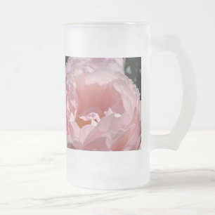 Mugs en Verre Frosté Thé Glacé Sucré Rose Rose