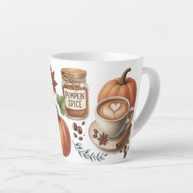 Mugs Illustrés à la Saveur de Citrouille Épicée (Angle droit)