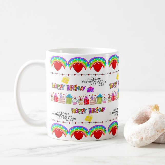 Mugs Joyeuse Saint-Valentin Joyeux Anniversaire (Avec donut)