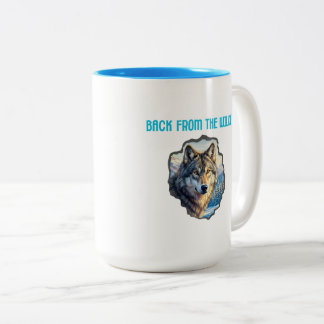 Mugs Majestic Wolf Double Exposure Wilderness
