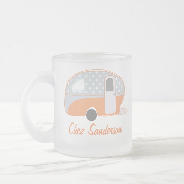 Mugs Personnalisés d'Art de Caravane Rétro (Gauche)