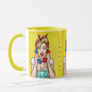 Mugs personnalisés Pop Art Femme