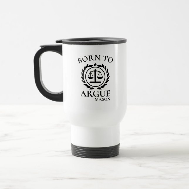 Mugs Personnalisés pour Avocats Nés pour Argumente (Gauche)