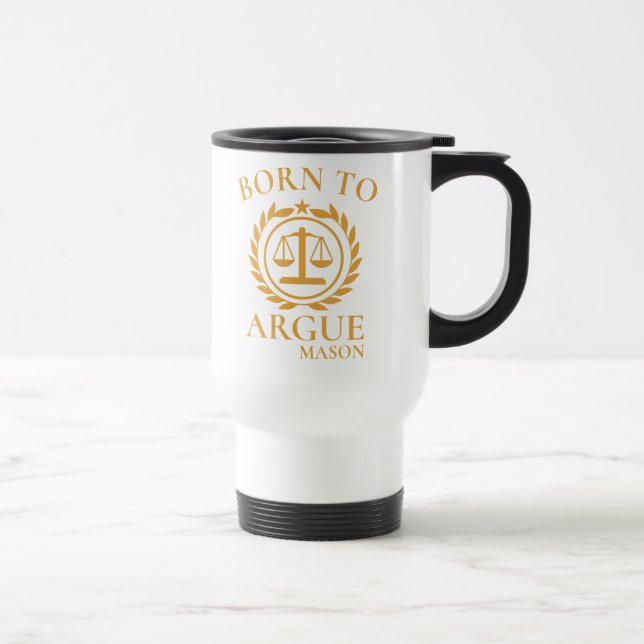 Mugs Personnalisés pour Avocats Nés pour Argumente (Droite)