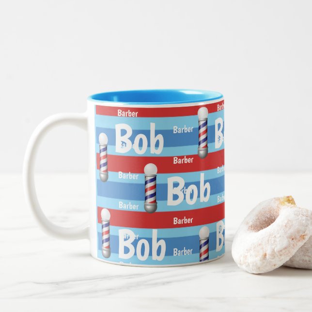 Mugs pour salon de beauté, salon de coiffure, bron (Avec donut)