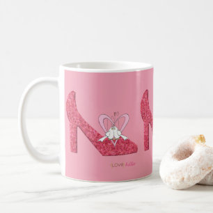 Mugs Saint-Valentin Amour Chaussure Rose Hello