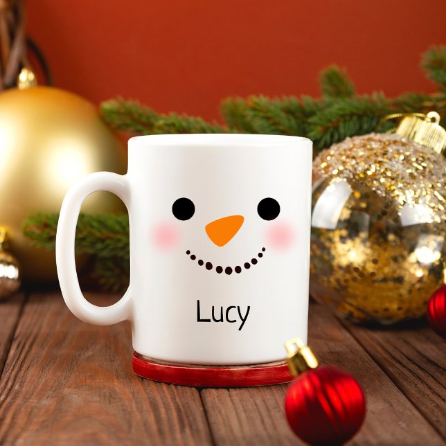 Mugs Snowman Personnalisés, Mug de Noël Personnali (Créateur téléchargé)