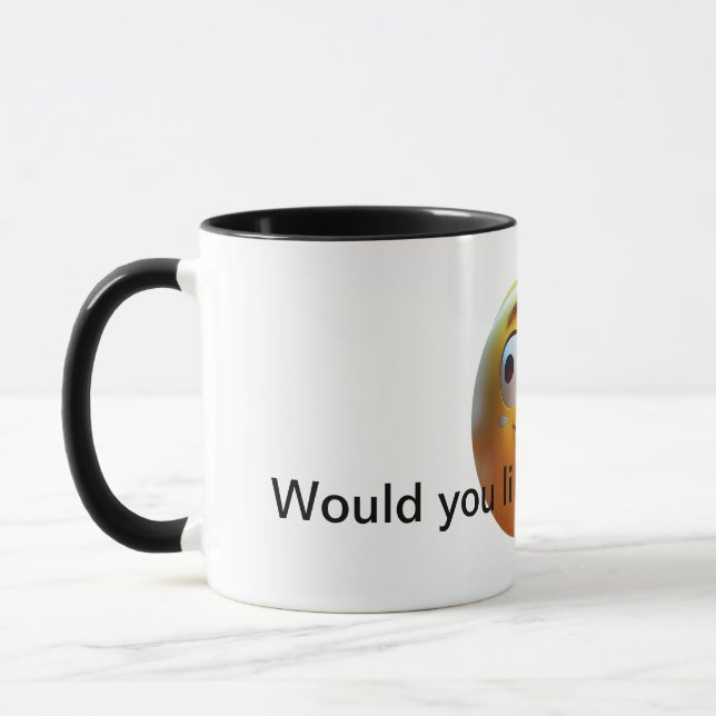 Mugs souriants Emoji Design - Mug amusant et jouan (Gauche)