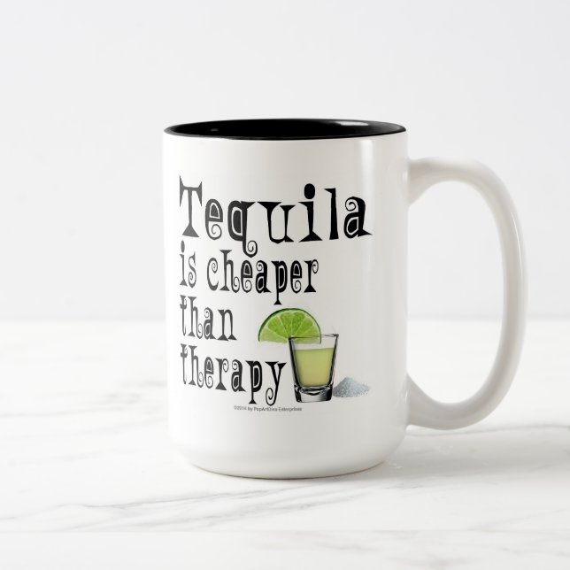 MUGS & TASSES, LA TEQUILA EST MOINS CHÈRE QUE LA T (Droit)