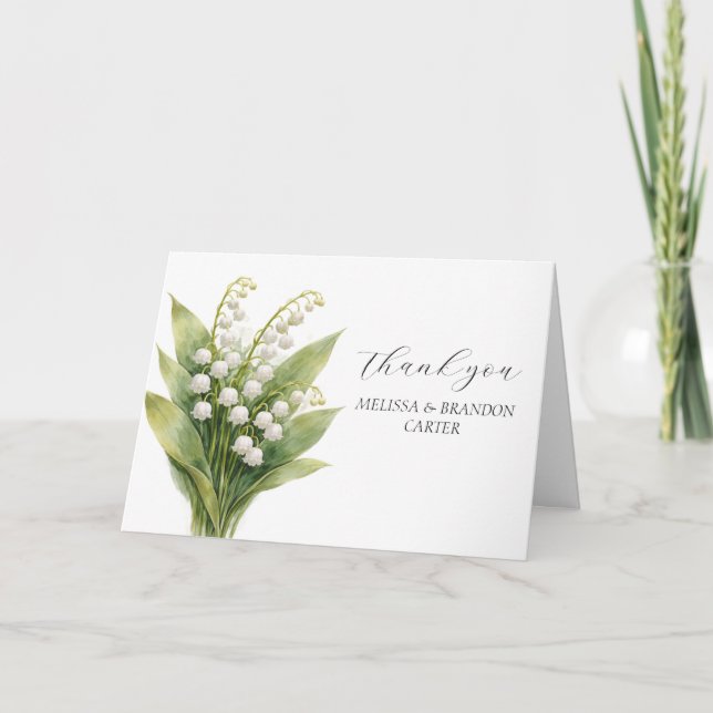 Muguet Blanc Fleur de Mariage Merci  (Devant)