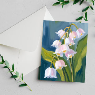 Muguet   Carte de peinture aquarelle de fleur