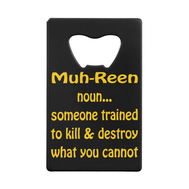 Muh-Reen (nom) Quelqu'Un Entraîné À Tuer Et Détrui (Devant)