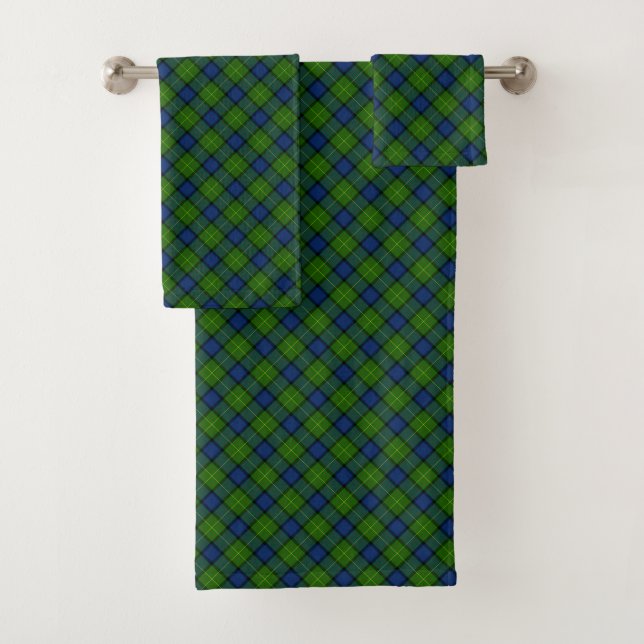 Muir Moore tartan vert bleu carreaux (En situation)