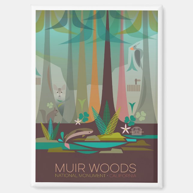 Muir Woods National Monument Réfrigérateur Magnet (Recto)