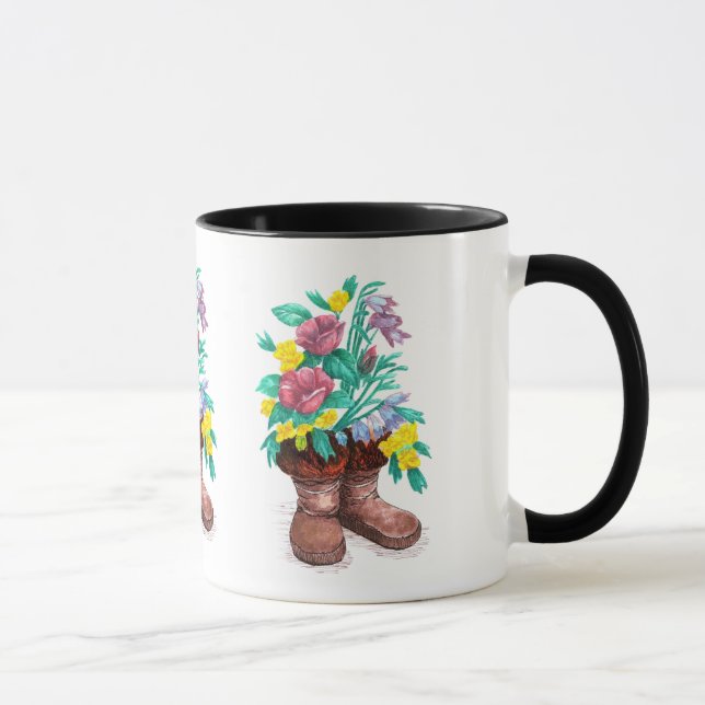 Mukluk Flower Boots Coffee Cup Mug (Droite)