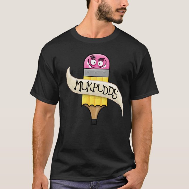 Mukpuddy - le T-shirt noir des hommes de base de (Devant)