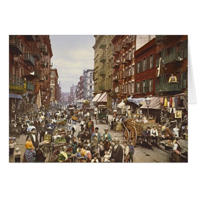 Mulberry Street Market New York City 1900 (Devant horizontal)
