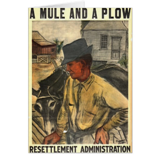 Mule et charrue 1935