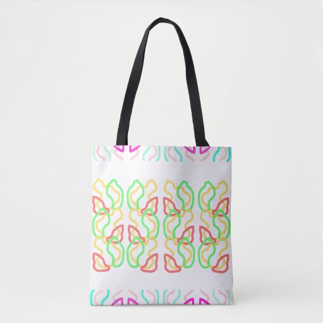 Multi Coloured Funky Tote Bag (Devant)