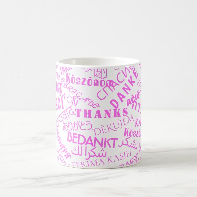 Multi Language Merci Text Mug International Word (Centre)