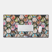 Multi Photo Collage Simple Modern Hexagon Pattern (Keyboard & Mouse)