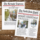 Multi Photo Merry Christmas Fun North Pole Paper<br><div class="desc">Extra Extra read all about it. The North Pole Times brings you the latest and greatest news articles from the North Pole, Greetings to everyone with this lovable and fun way to send Merry Christmas and Happy Holidays greetings to you and yours. This design allows you to add so much...</div>