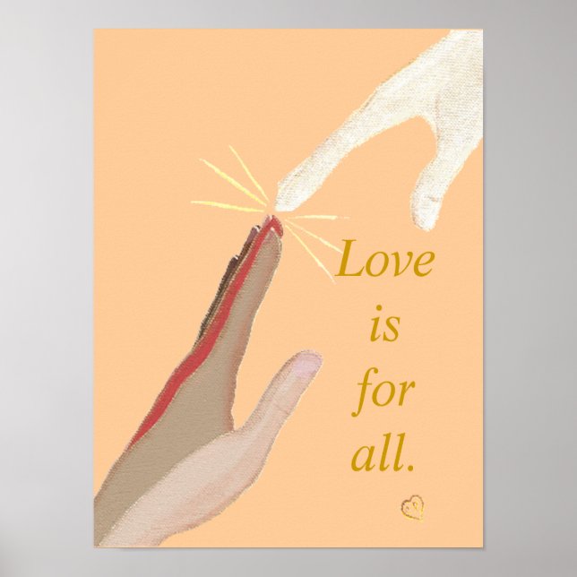 Multi racial & Energy Hand Love is for All Posters (Devant)