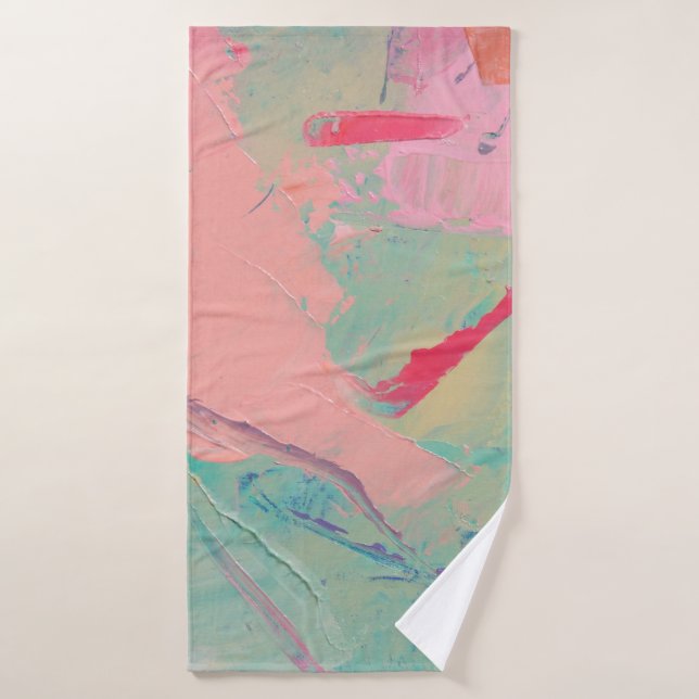 Multicolored oil paint texture. Abstract art backg (Serviette de bain)