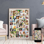 Multiphoto 54 Grille de photos Collage Poster beig<br><div class="desc">Créez votre propre poster multiphoto avec 54 de vos photos préférées. Le modèle photo est prêt pour vous de télécharger vos photos, qui sont affichées en format carré / instagram dans un simple montage photo de style grille. La couleur arrière - plan est beige neutre et si vous souhaitez changer...</div>