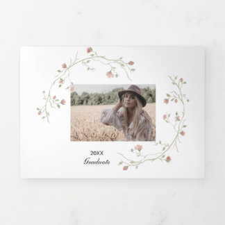 Multiphoto Boho Graduation Triple Faire-part