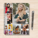 Multiphoto Collage simple moderne personnalisé<br><div class="desc">Multi Photo Collage Simple Modern Personnalisé Planner Planner dispose d'un collage photo de neuf de vos photos préférées et personnalisé avec votre nom ou texte personnalisé dans la typographie moderne. Cadeaux personnalisés parfaits famille et amis pour les anniversaires, Noël, Fête des Mères, Fête des pères, Grands-parents, frère, soeur, meilleur ami...</div>