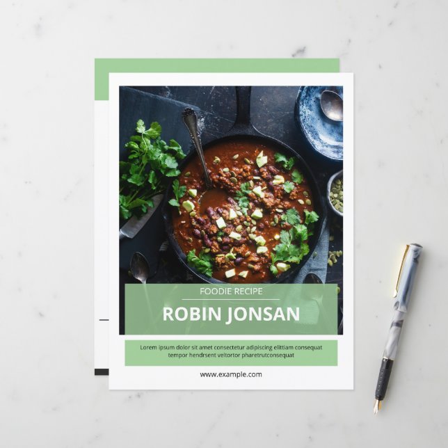 Multipurpose Food Postcard Flyer Template (Devant/Arrière en situation)