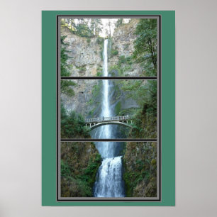 Multnomah tombe affiche pittoresque de l'Orégon