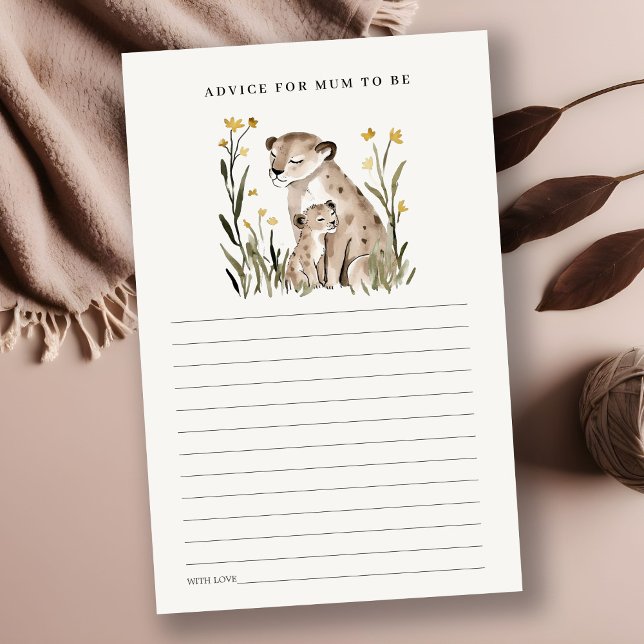 Mum Baby Tiger Foliage Advice For Mum Baby Shower (Créateur téléchargé)