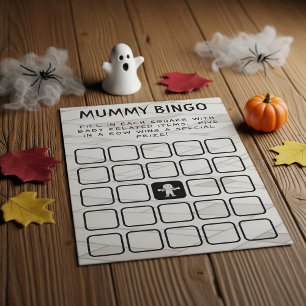 Mummy Bingo Halloween Baby shower Jeu