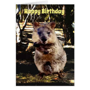 Mummy Quokka Watercolour, Birthday