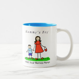 Mummy's Boy - Brunette Mère & Fils Custom Mug