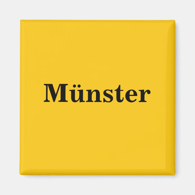 Münster Magnet Schild Gold Gleb (Devant)