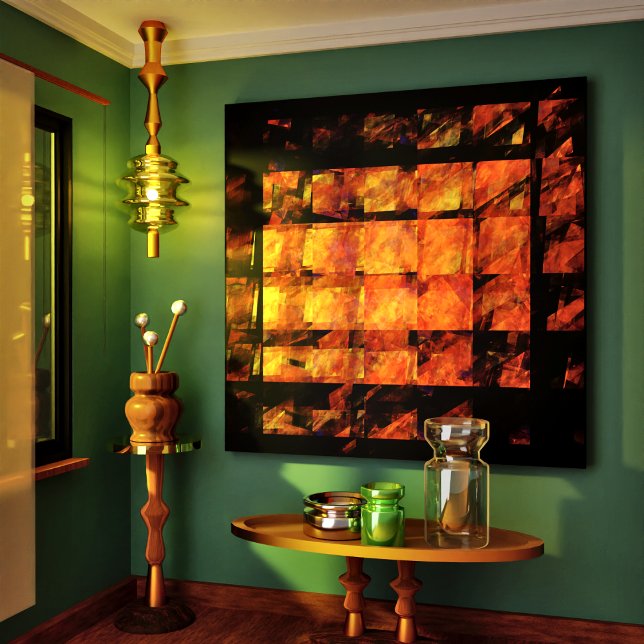 Mur Abstrait Art enveloppé toile Impression (The Wall Abstract Art Wrapped Canvas Print)