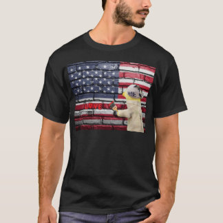 Mur d'art graffiti Amour USA. T-Shirt