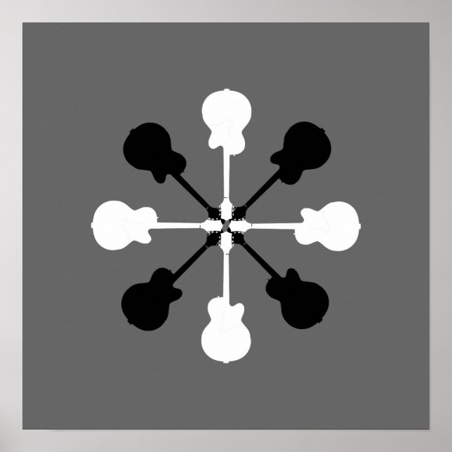 mur de décoration musicale pour un guitariste (Devant)