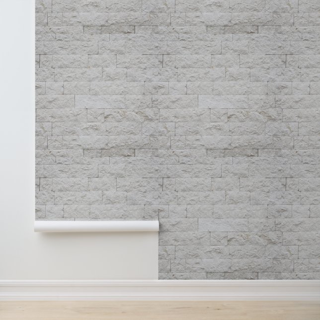 Mur de pierre en brique blanche abstrait minimalis (Application)