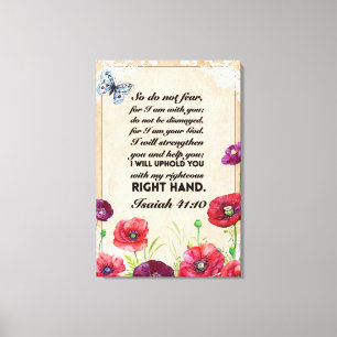 Mur de toile Imprimer 24x36, Ésaïe 41:10
