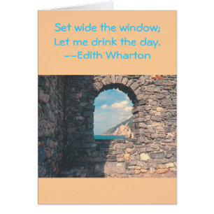 "MUR EN PIERRE AVEC FENÊTRE À MER" (PHOTOG)